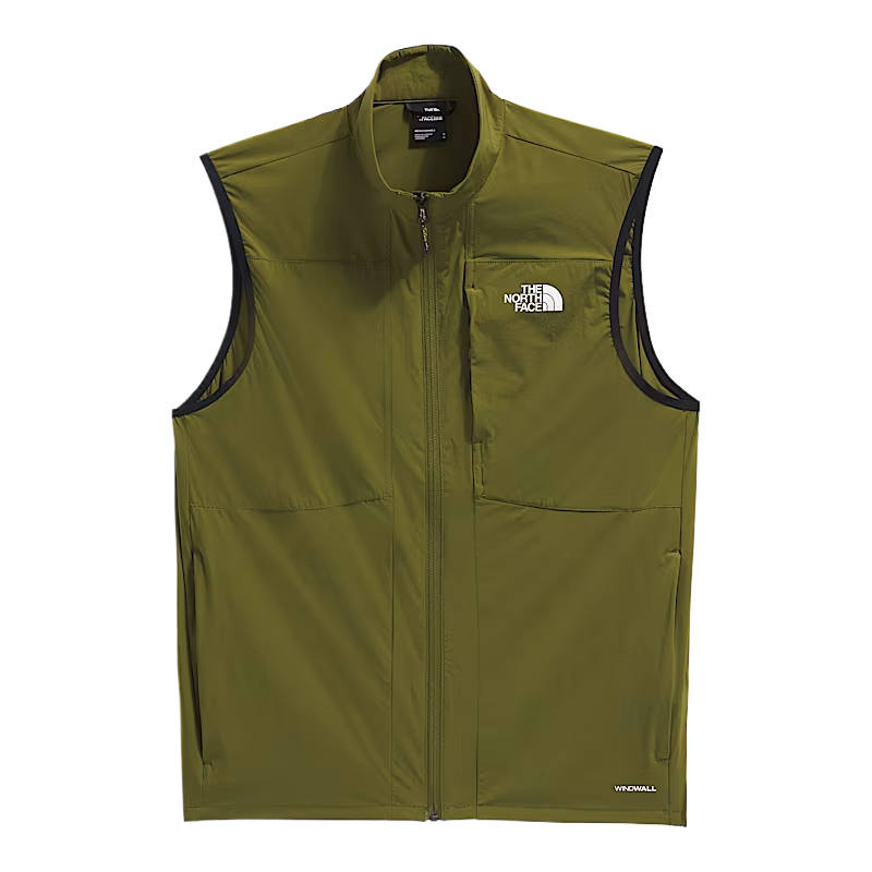 THE NORTH FACE Vests Men's Olive Green Stand Collar Moderate Other