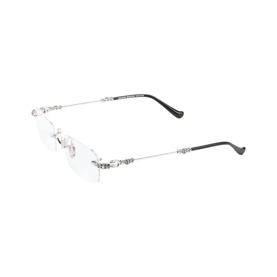 Chrome Hearts Chrome Hearts Rectangular Eyeglass Frames Men's Silver