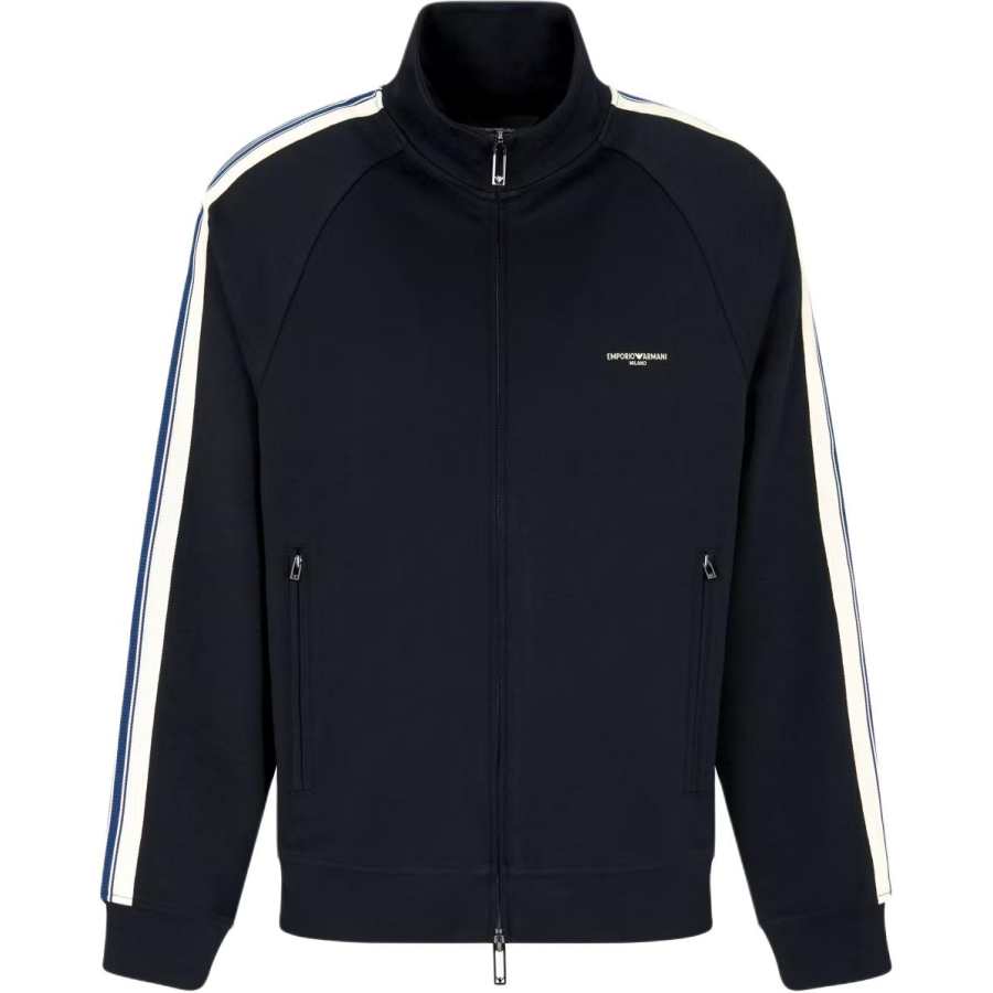 EMPORIO ARMANI Logo Detailed Zipped Sweatshirt