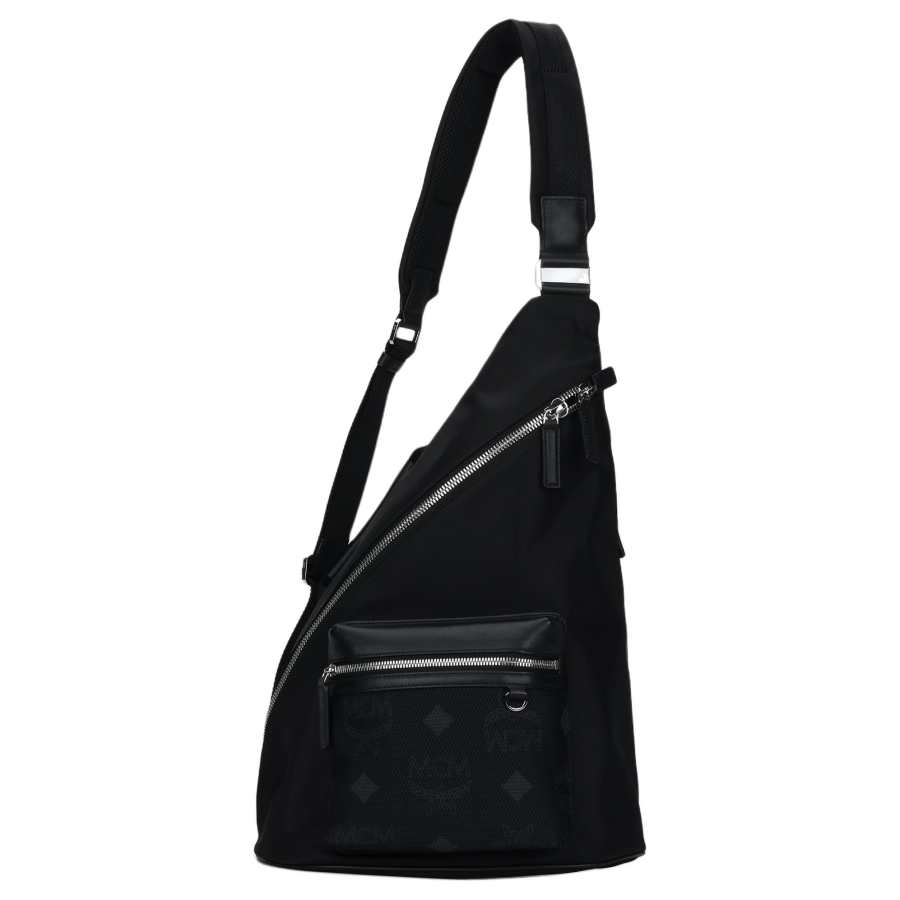 MCM MCM Aren Recycled Nylon Sling Bag Medium Men's Black