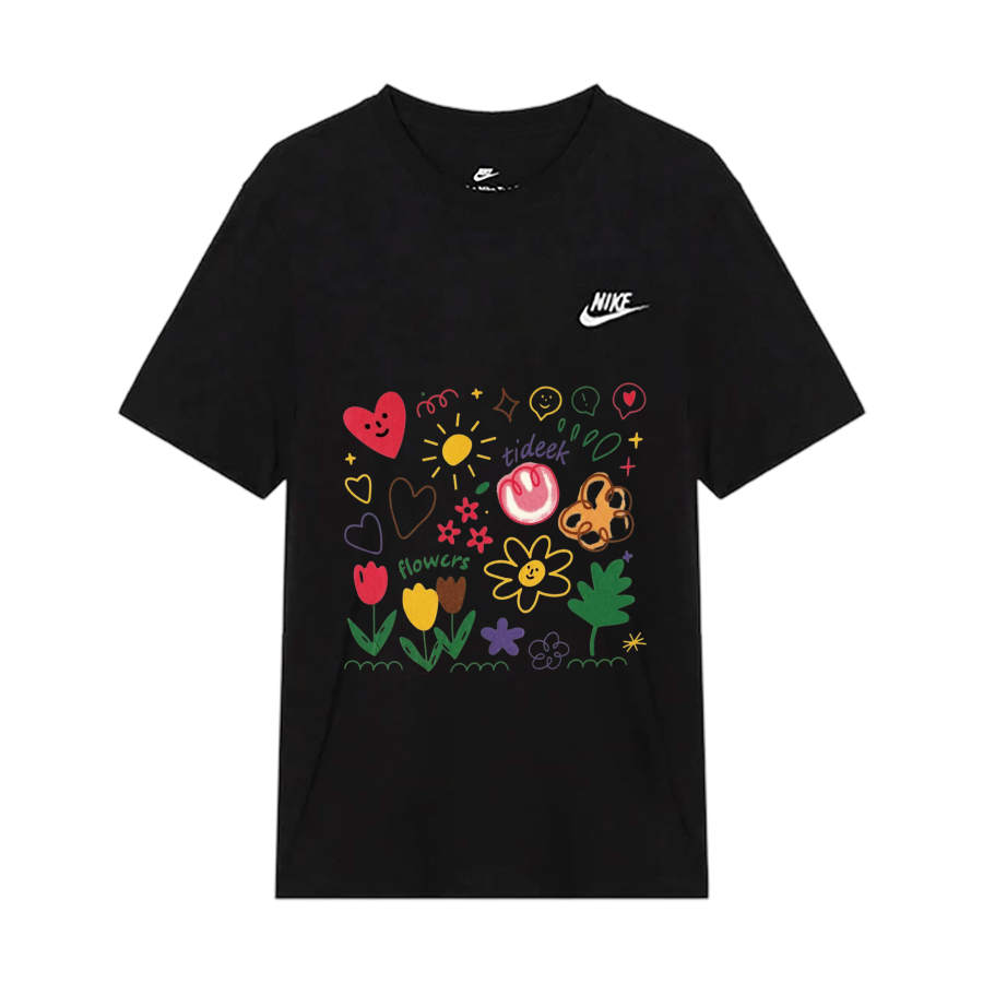 Nike Nike Dri Fit T Shirts Unisex Black Crew Neck Moderate Straight Fit