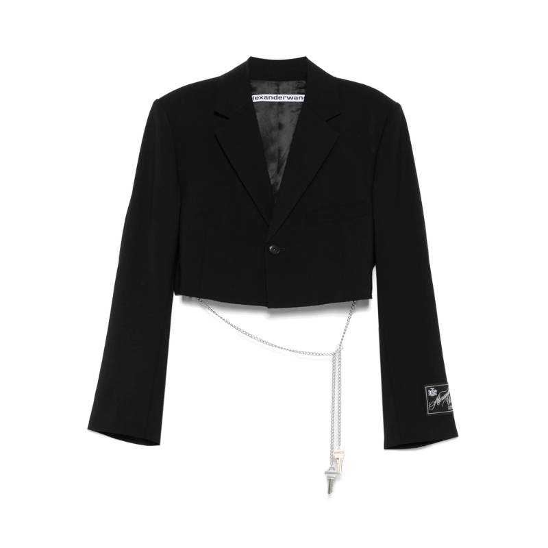Alexander Wang Alexander Wang Cropped Long Sleeve Blazer