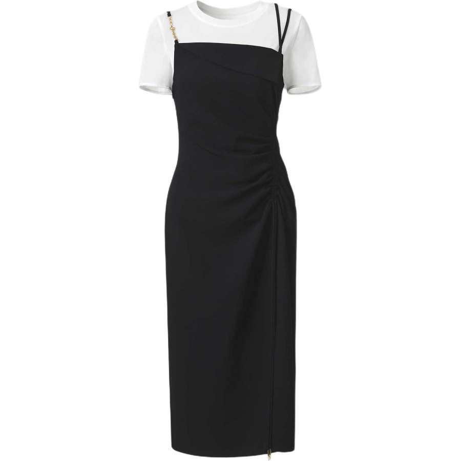 KARL LAGERFELD / Karl Lagerfeld Jeans Short Sleeved Dress Women's Black White