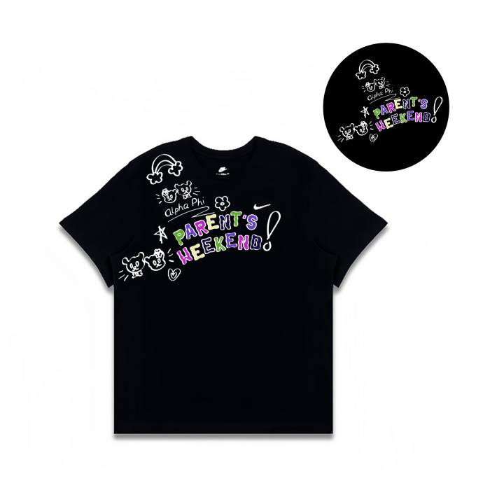 Nike Nike Sportswear T Shirts Men's Black Crew Neck Moderate Straight Fit