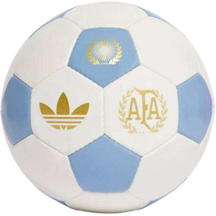 Adidas Originals Size 5 Pu Cloud White/Sky Blue/Metal Gold/Sandy Beige Soccer Ball
