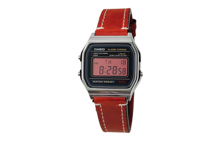 CASIO CASIO Custom Collection Quartz Movement Genuine Leather Strap Watch Men's Watches Black Dial