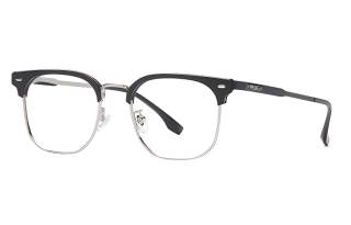 Prsr Plate And Metal Browline Eyeglass Frames Unisex