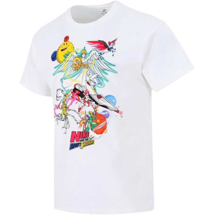 Nike Nike T Shirts Men's White Crew Neck Moderate Straight Fit