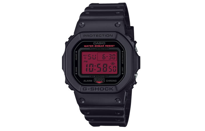 CASIO CASIO BLACK And BOLD RED Quartz Movement Watch Men's Watches Red Watch Dial