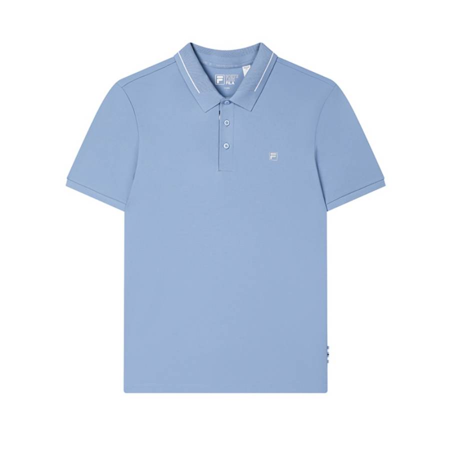 FILA WHITE Polo Shirts Men's The Wind Is Blue Polo Collar Moderate Other