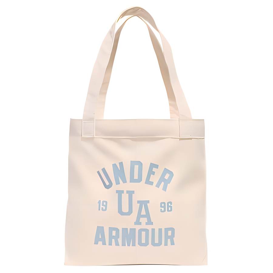 Under Armour Cotton Tote Bag, Shopping Bag, Handbag, Shoulder Bag Women's Beige & Light Blue
