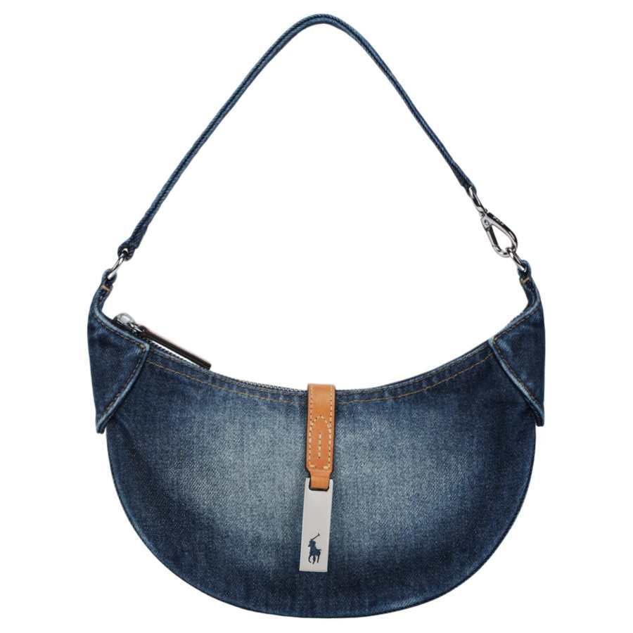 Polo Ralph Lauren Polo ID Cotton Handbag, Shoulder Bag Mini Women's Blue