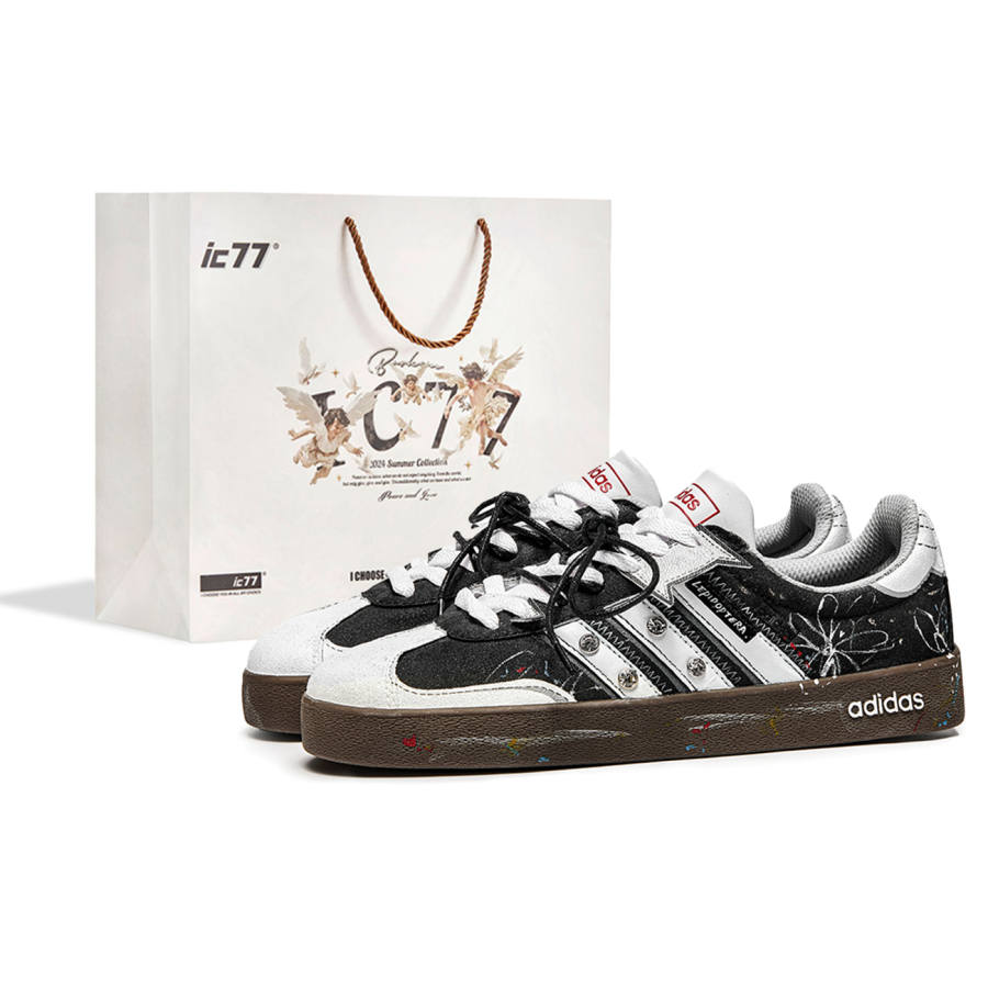 Adidas Adidas VL COURT 2.0 IC77 Shopping Bag, Street Graffiti Abrasion Resistant Abrasion Resistant Low top Skateboard Shoes