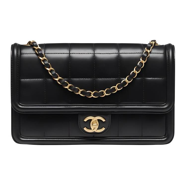 CHANEL Calfskin Crossbody Bags Women's Black