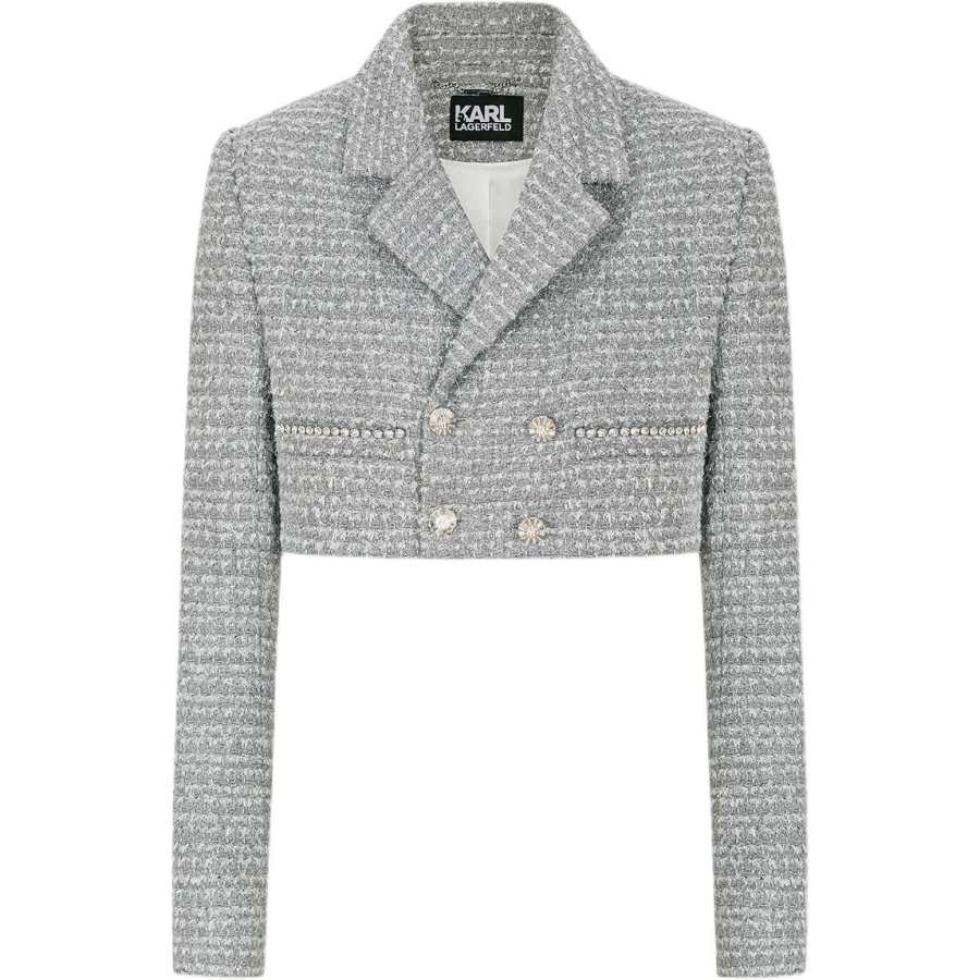 KARL LAGERFELD / Karl Lagerfeld Jeans Cropped Coat Women's Silver