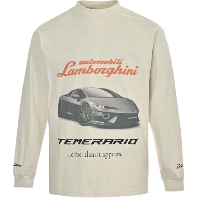 Balenciaga x AUTOMOBILI LAMBORGHINI T Shirt Loose Fit Unisex Dirty White