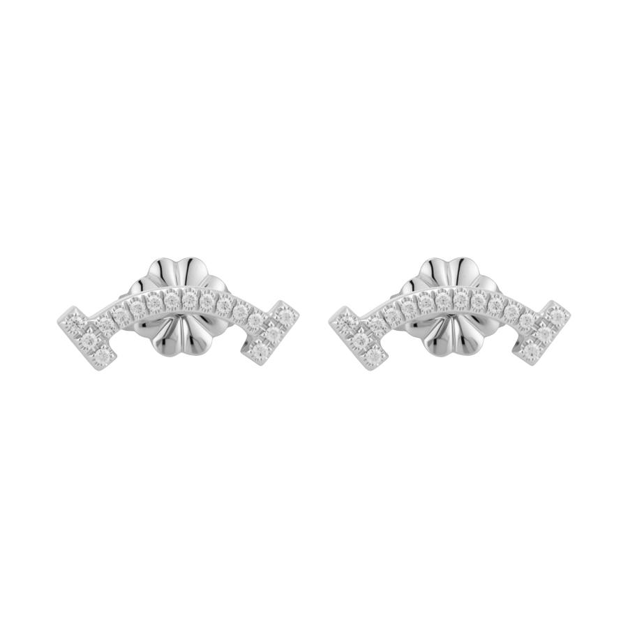 TIFFANY & CO. Diamond 18K White Gold Stud Earrings Women's