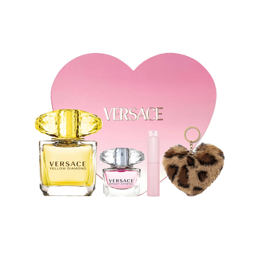 VERSACE VERSACE Phantom Gold Diamond Light Perfume Heart Shaped Box Set Eau De Parfum EDP