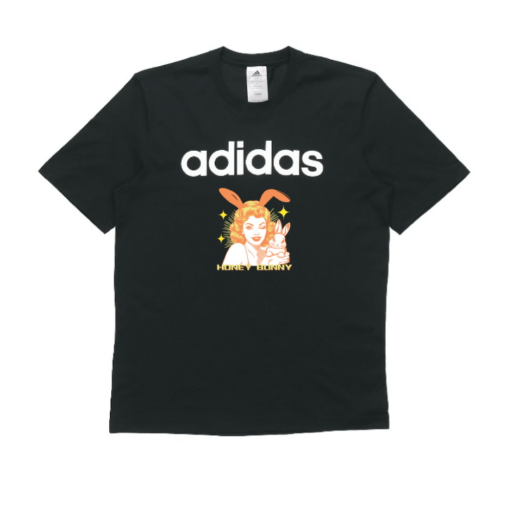 Adidas Adidas T Shirts Unisex Black Crew Neck Moderate Straight Fit