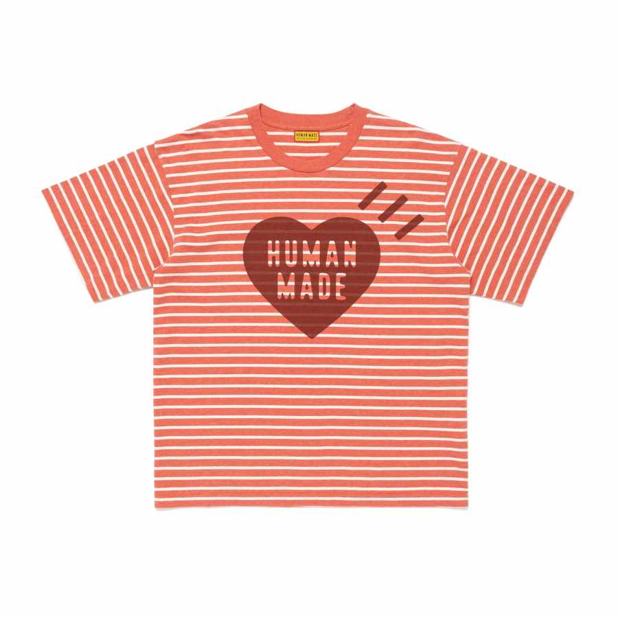 HUMAN MADE Human Made striped heart graphic T-shirt