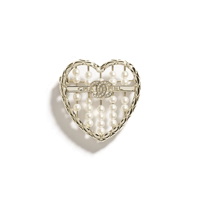 CHANEL Metal Brooches Women's Gold