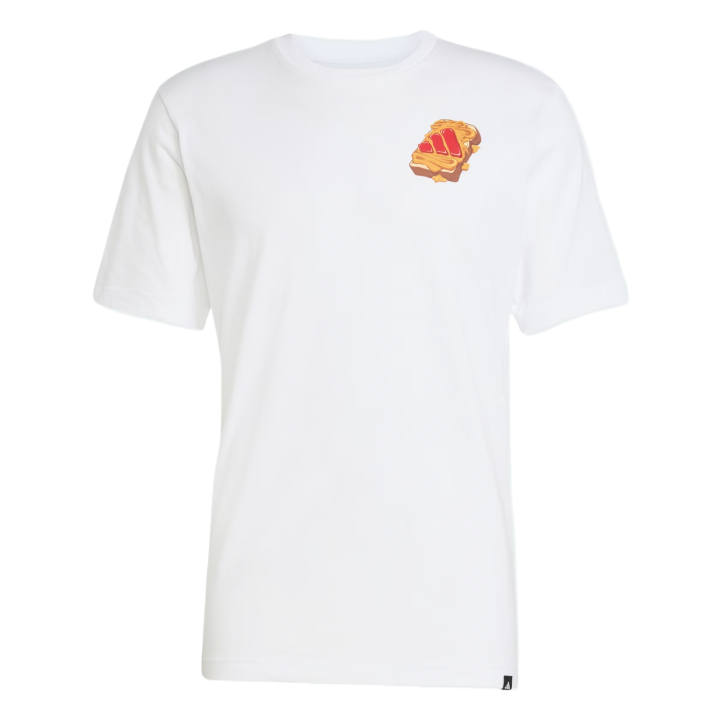 Adidas Adidas T Shirts Men's White Crew Neck Moderate Straight Fit
