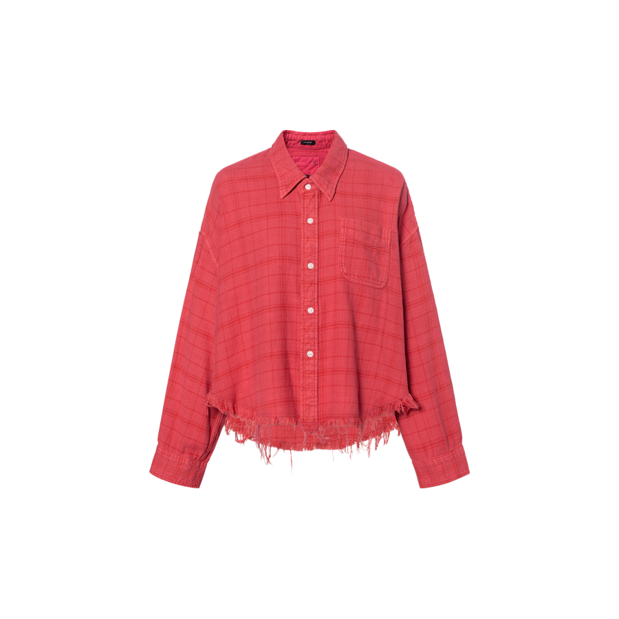 R13 Shirts Women's Red Lapel