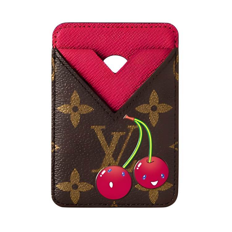 LOUIS VUITTON X Takashi Murakami Cherry Porte Cartes Magnet Brown Monogram