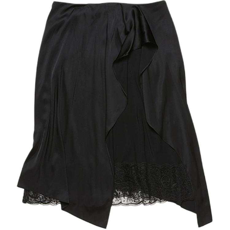 Acne Studios Acne Studios ruffled lace-trim midi skirt