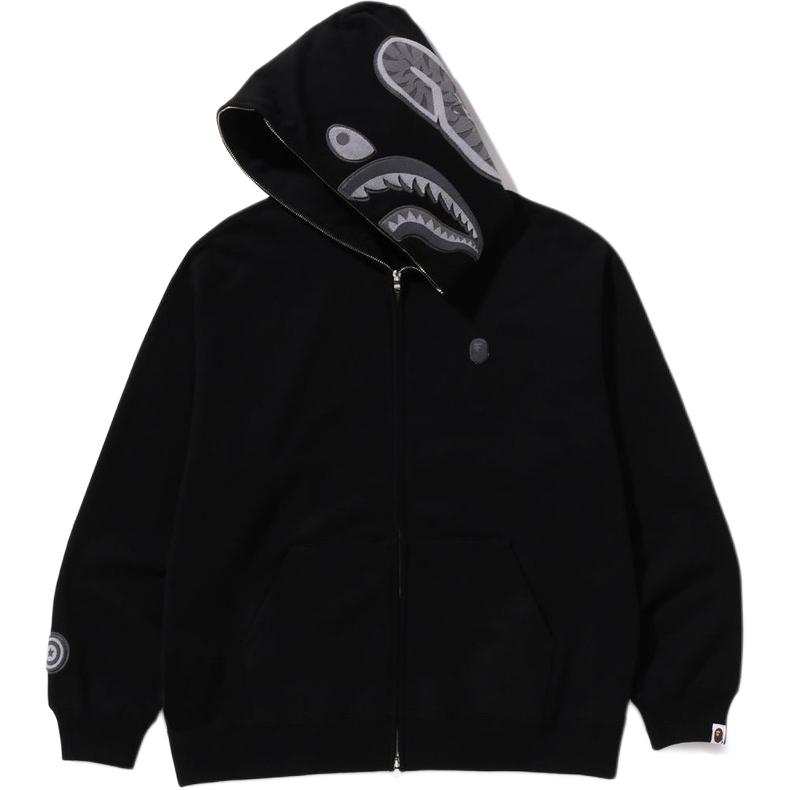 A BATHING APE Bape Ape Head One Point Shark Zip Hoodie