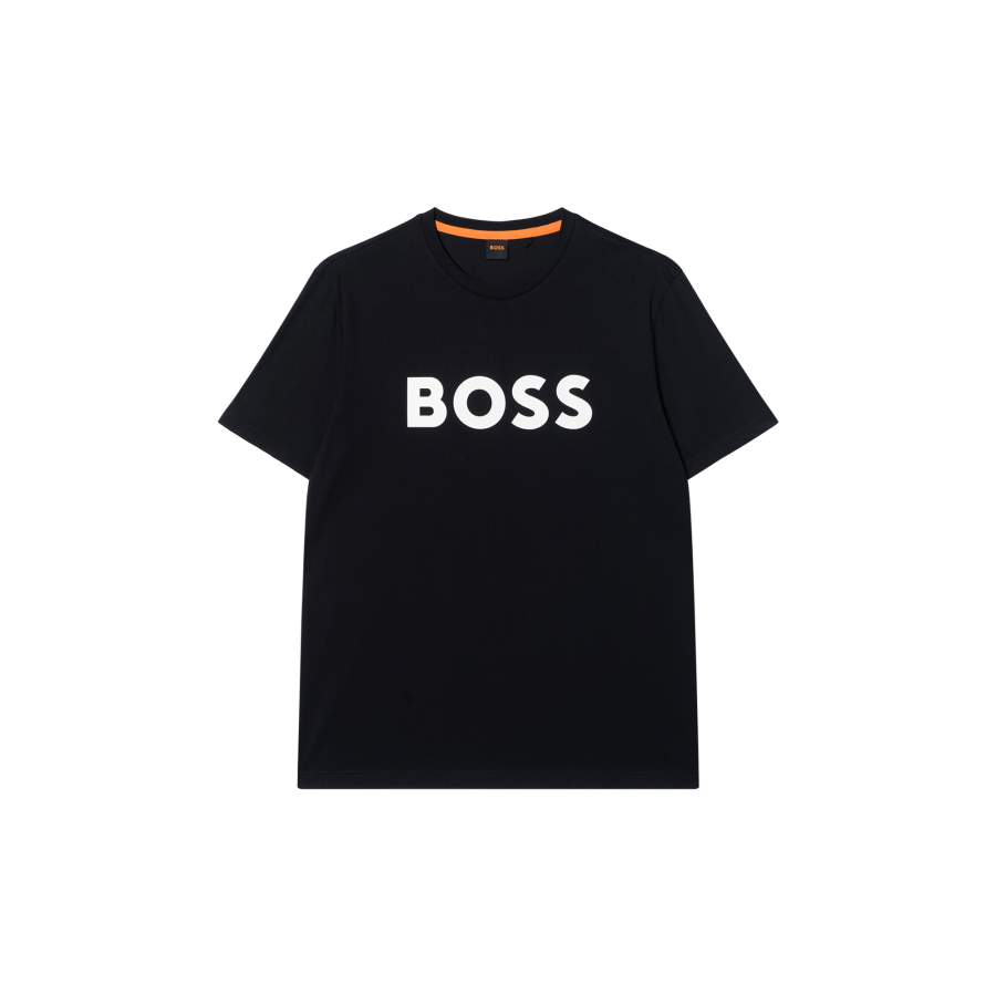 HUGO BOSS SS22 Men's Logo Print Short-Sleeve T-Shirt Black