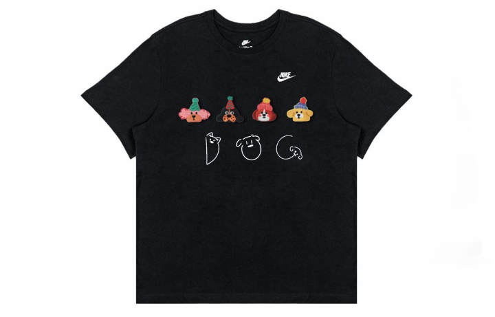 Nike Nike Swoosh T Shirts Men's Black Crew Neck Moderate Straight Fit
