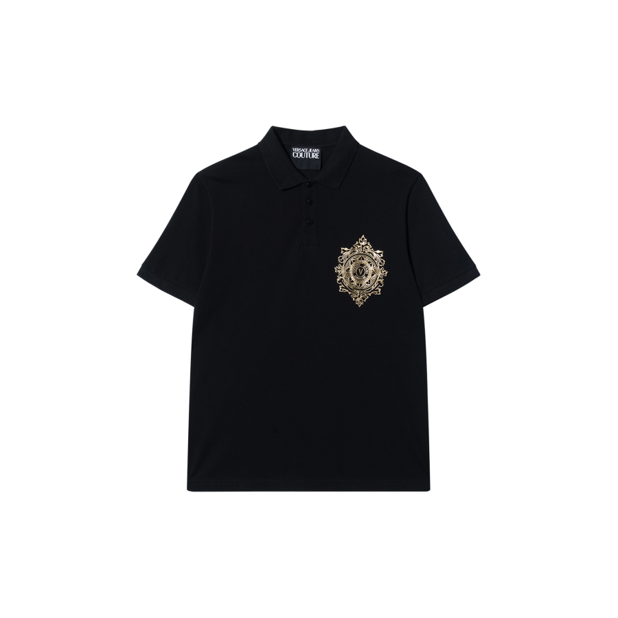 VERSACE JEANS COUTURE SS21 Polo Shirt Men's Black