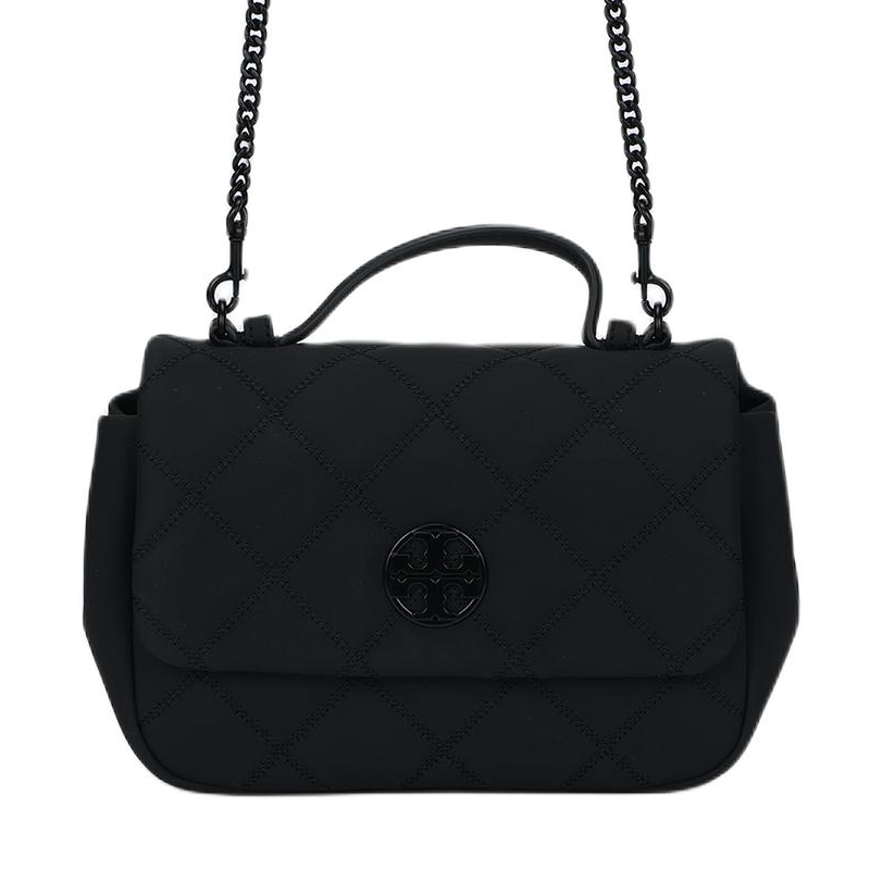 TORY BURCH TB Willa Cow Leather Handbag, Shoulder Bag, Crossbody Bag Small Women's Matte Black