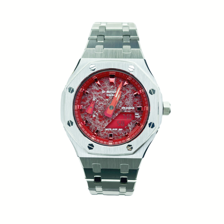 CASIO CASIO Custom Collection GA2100 Collection Quartz Movement Watch Unisex Red Watch Dial