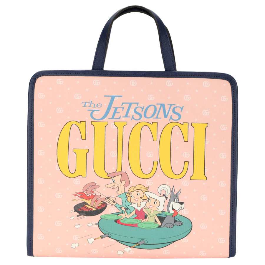 GUCCI Supreme Canvas Tote Bag, Shopping Bag, Handbag Regular Kids' Light Pink