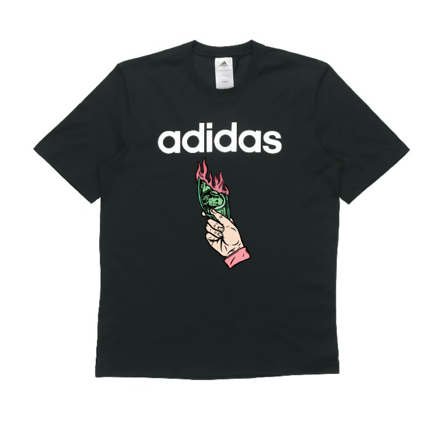 Adidas Adidas T Shirts Unisex Black Crew Neck Moderate Straight Fit