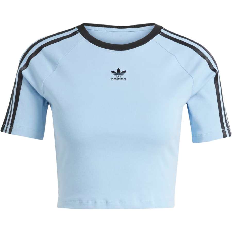 Adidas Originals Raglan Sleeve T Shirt Women's Gray Blue
