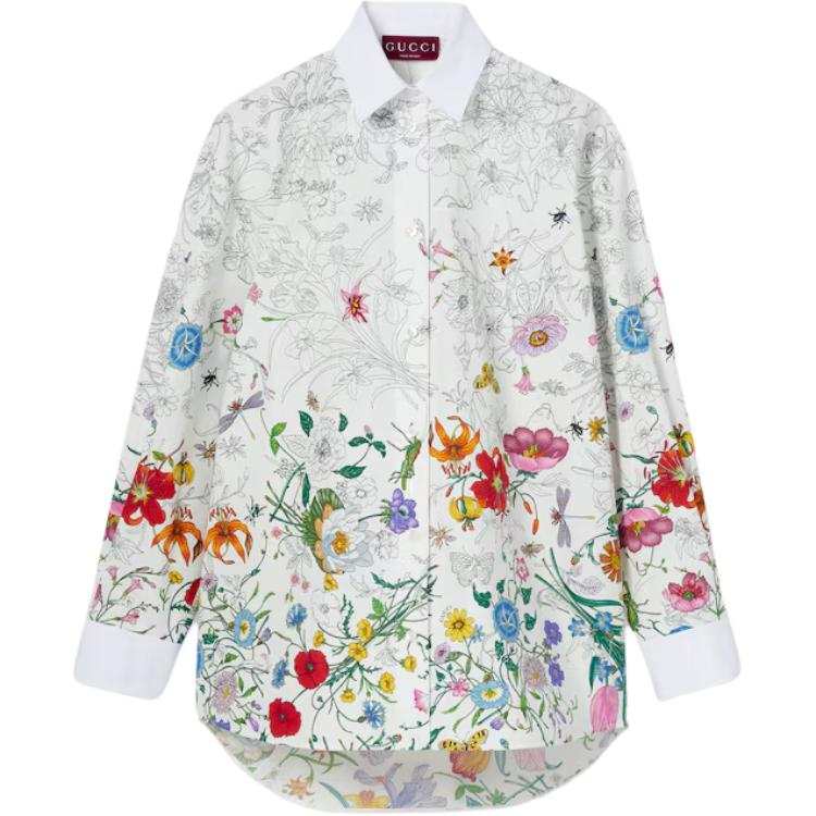 GUCCI Printed Cotton Poplin Shirt