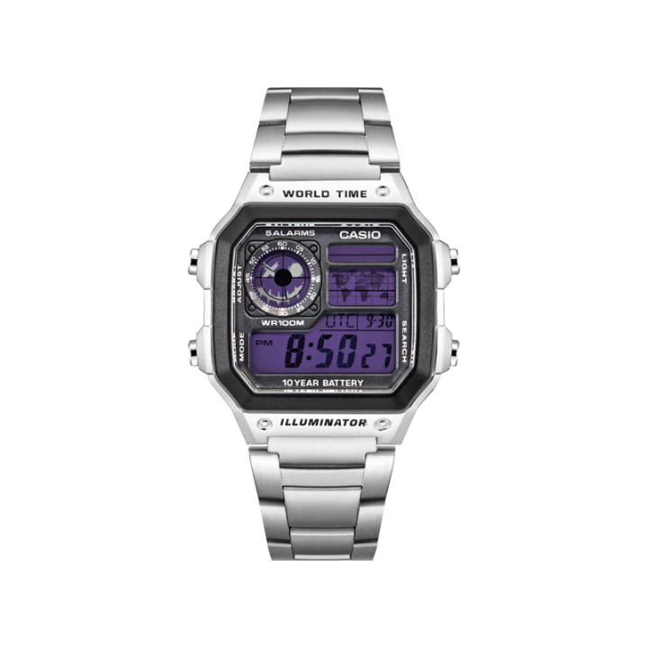 CASIO CASIO Custom Collection Quartz Movement Watch Unisex Purple Watch Dial
