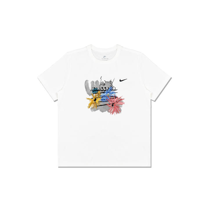Nike Nike Dri Fit T Shirts Men's White Crew Neck Moderate Straight Fit