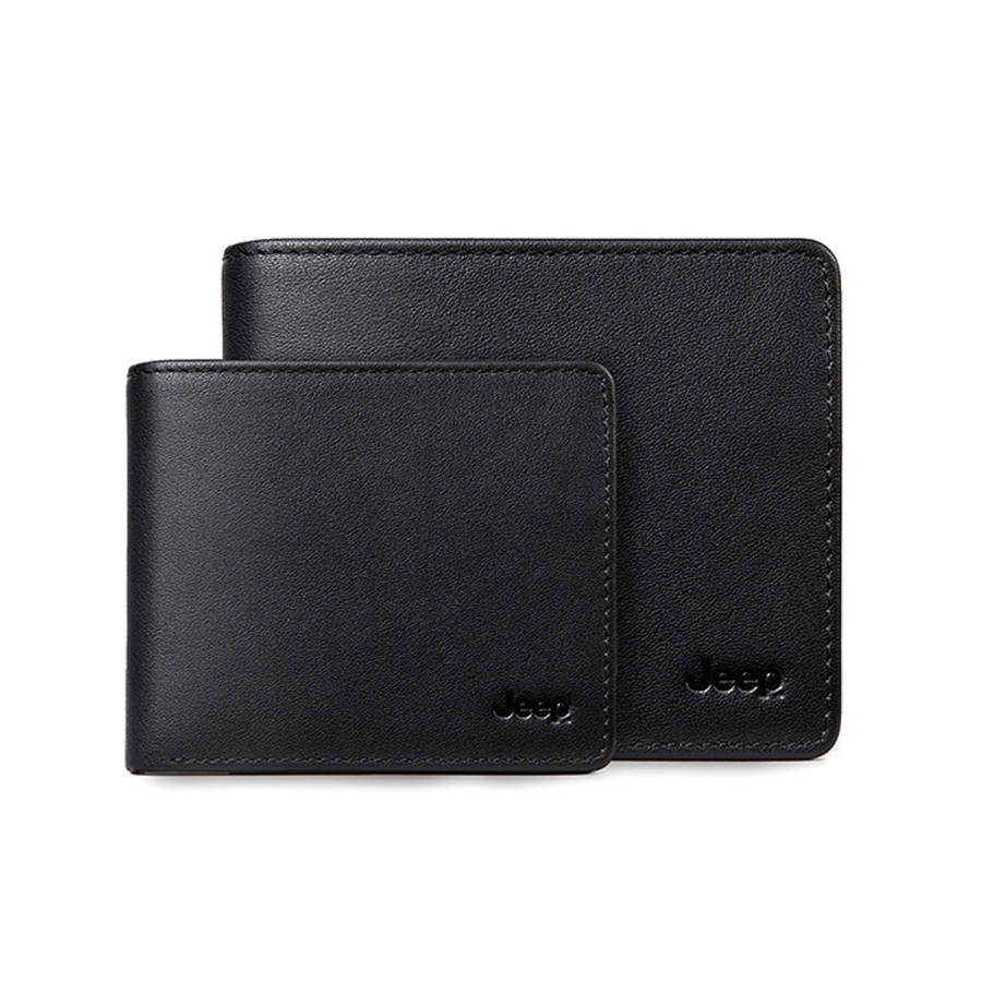Jeep Jeep Genuine Leather Wallet, Wallet Men's Black