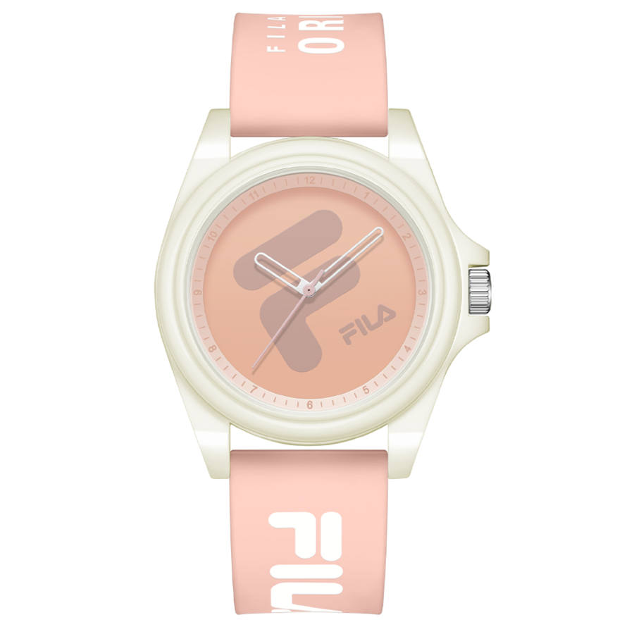 FILA Romantic Coral Collection Wrist Watches Quartz Movement Silicone Strap Pink Watch Dial Unisex
