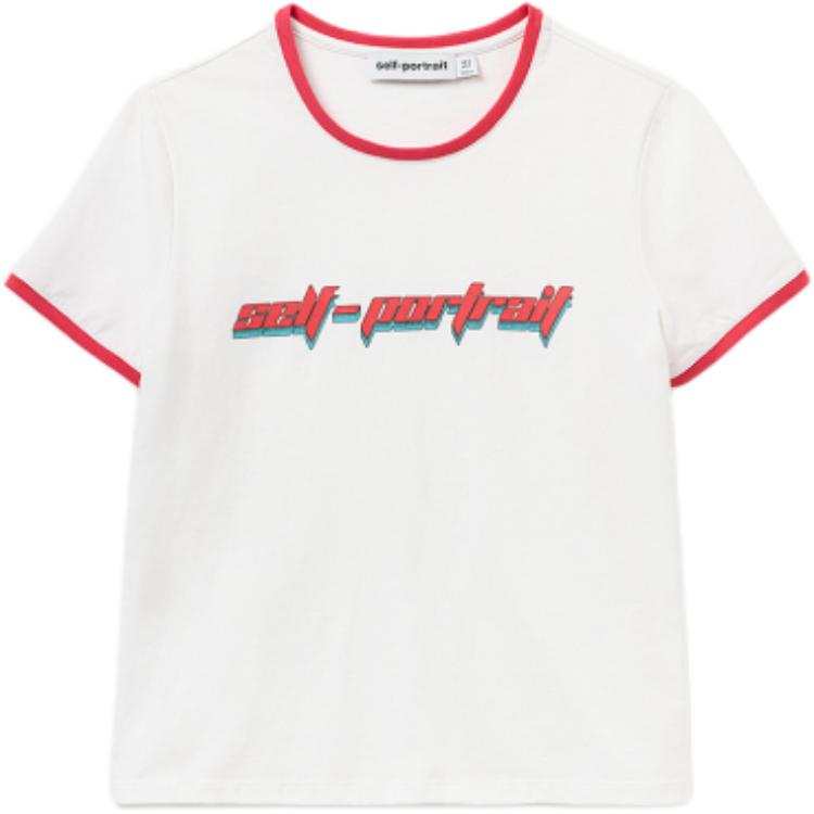 Self-portrait logo-print T-shirt