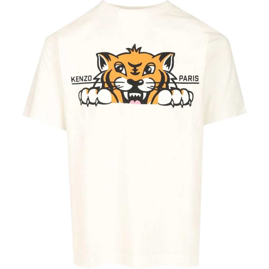 KENZO Happy Tiger Printed Crewneck T Shirt