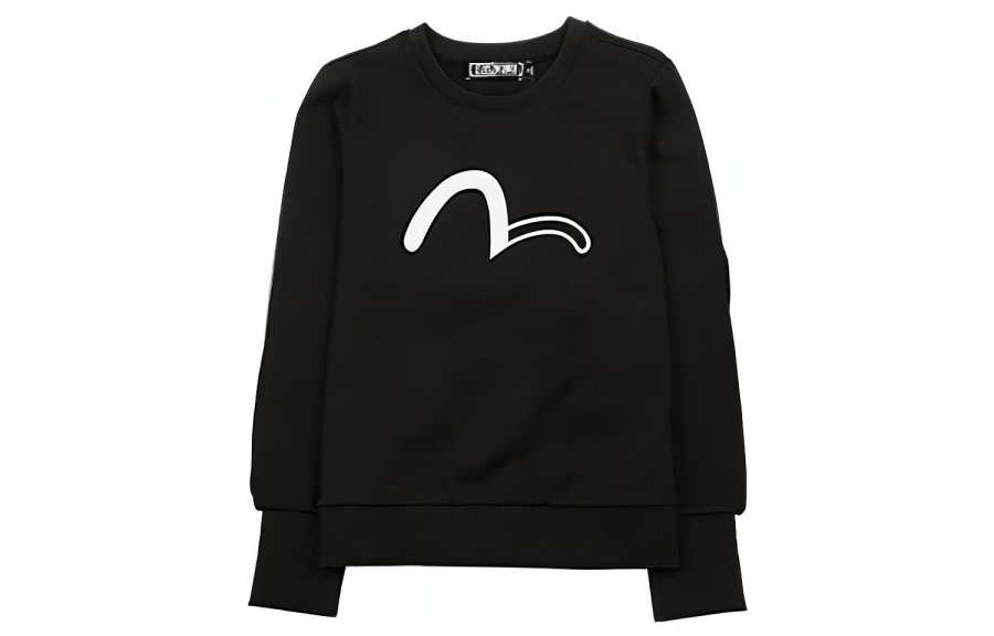 EVISU Sweatshirts Women's Black Crew Neck Moderate Other