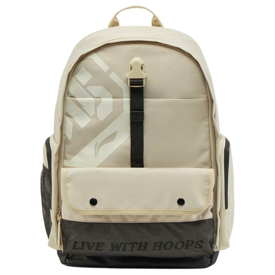 Li-Ning Li Ning BADFIVE Polyester Backpack Unisex Foam Khaki