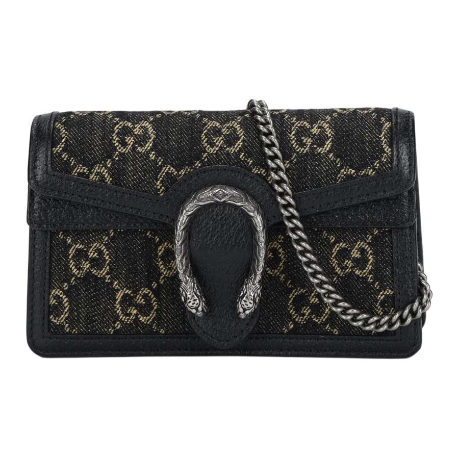 GUCCI Women's Dionysus GG Super Mini Shoulder Bag Black