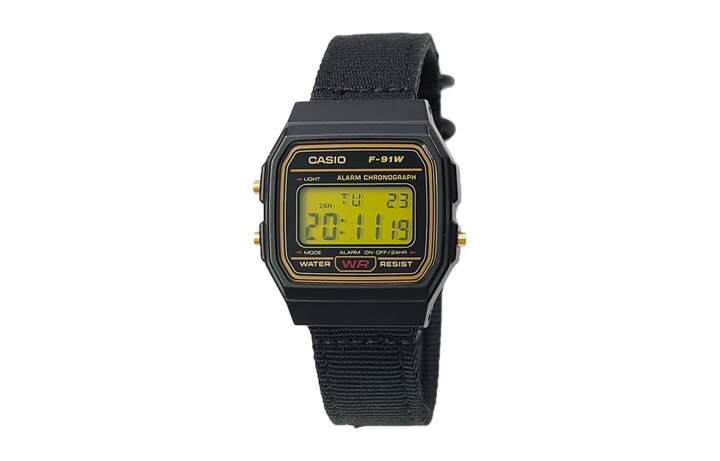 CASIO CASIO Custom Collection Quartz Movement Nylon Strap Watch Men's Watches Black Dial