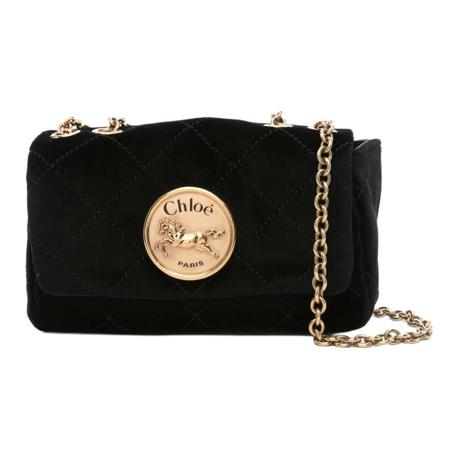Chloé Chloe Cotton Shoulder Bag Women's Black